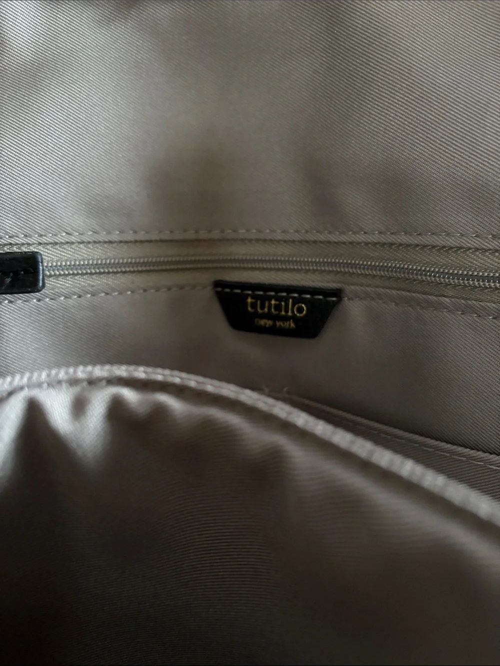 Tutilo New York Commuter Backpack Light Blue Nylon Black Travel Bag Like New